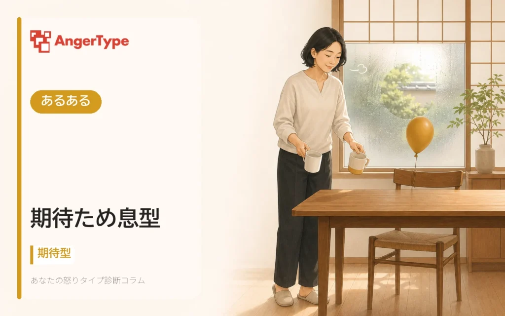 期待ため息型のあるあるを表現したイラスト