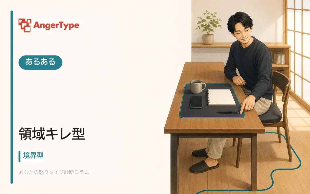 領域キレ型のあるあるを表現したイラスト