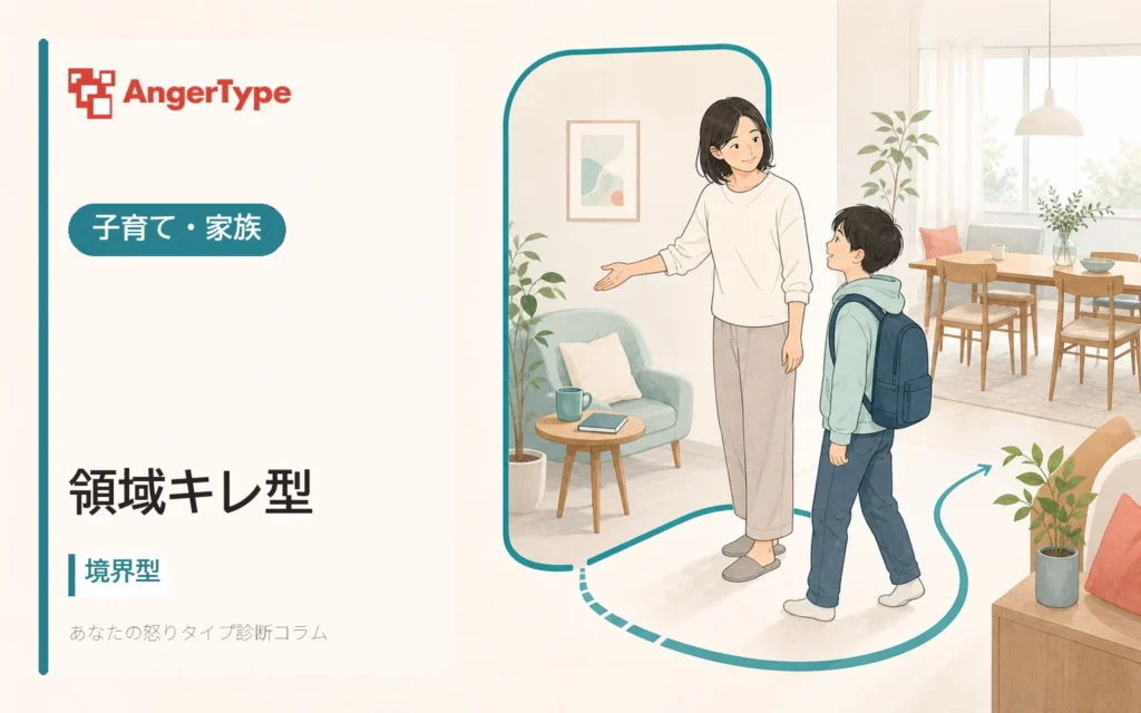 領域キレ型の子育て・家族を表現したイラスト