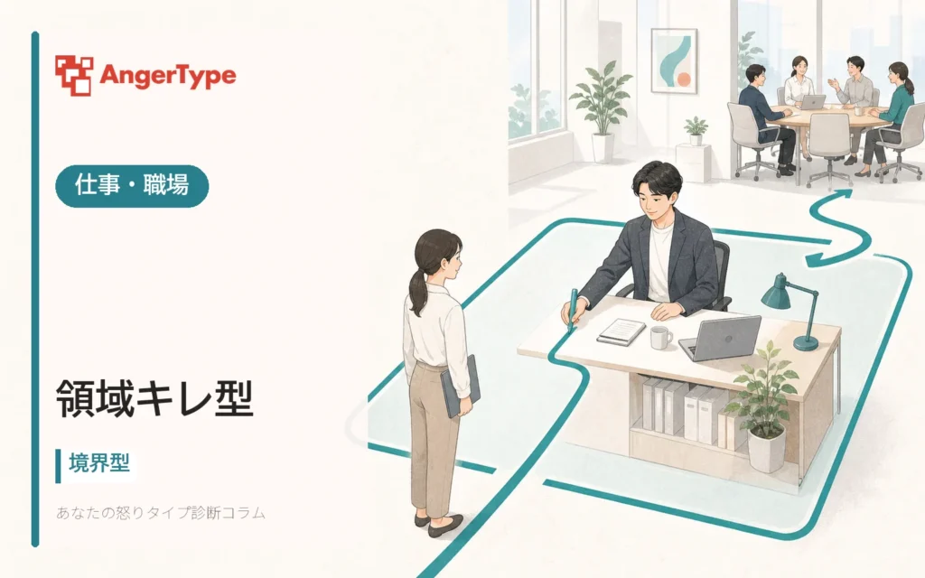 領域キレ型の仕事・職場を表現したイラスト